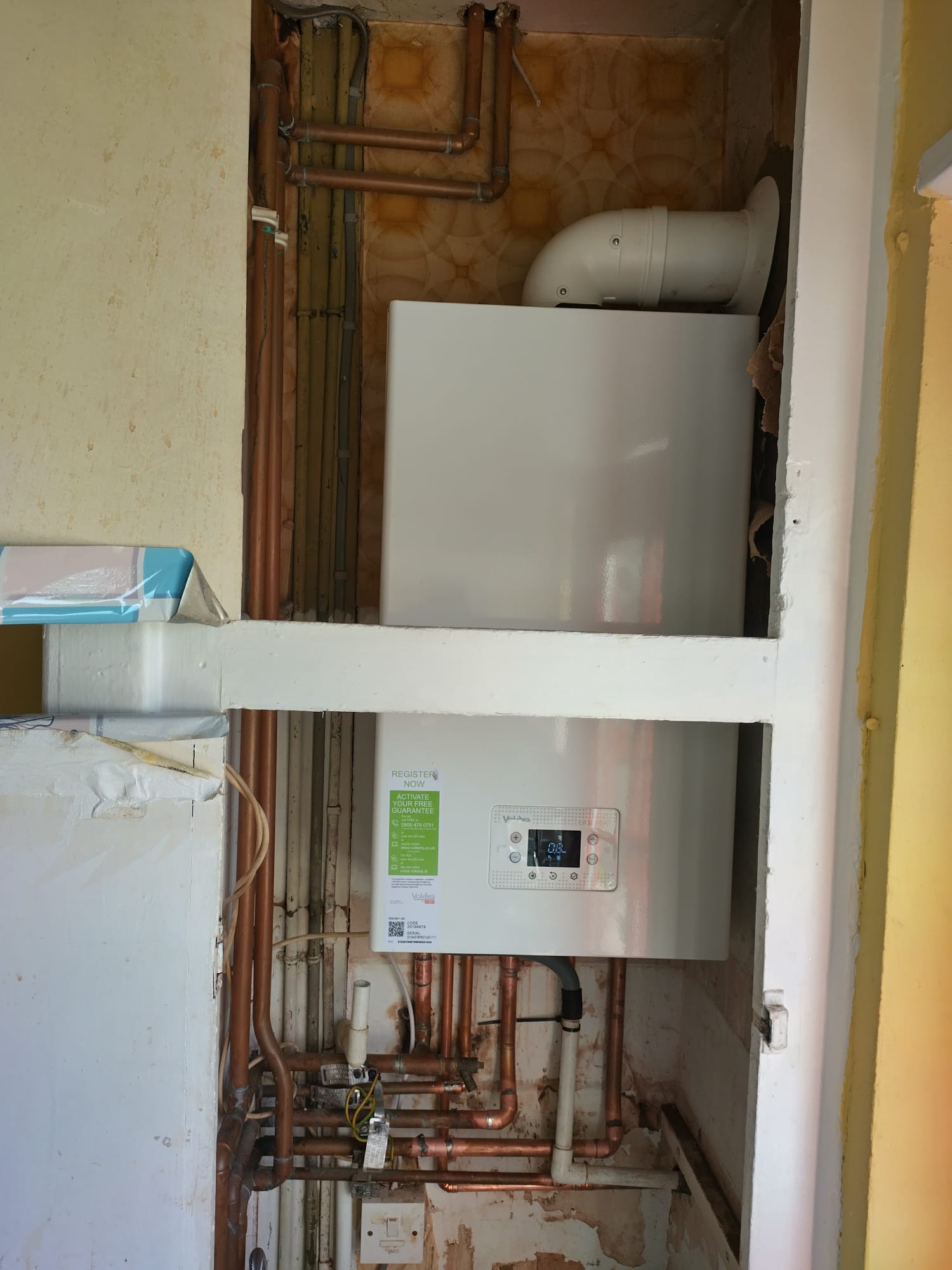 Vaillant boiler installation Bradford — full copper pipework system by Gas Safe engineer